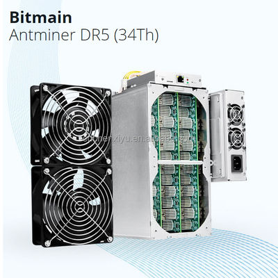 512 Bit Sha256 Bitmain Antminer DR5 34T 1800W DCR Mesin Penambangan Koin Dash Miner