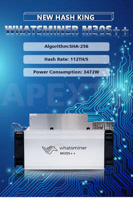 Input HDMI 3472W Asic Whatsminer M30S+ BTC Penambang Bitcoin
