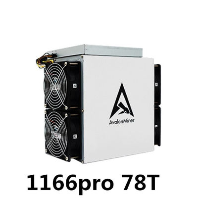 Canaan A1166 Pro 75T Avalon Bitcoin Miner Mesin Penambangan BTC ASIC 78T 3276W