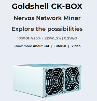 Goldshell Miner CK box Miner Mesin Penambangan CKB 215W Kebisingan Rendah